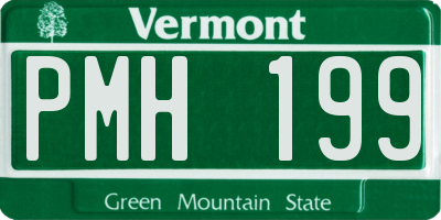 VT license plate PMH199