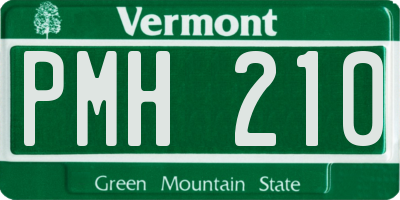VT license plate PMH210