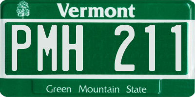VT license plate PMH211