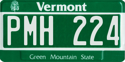 VT license plate PMH224