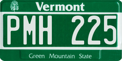 VT license plate PMH225