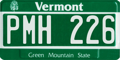 VT license plate PMH226