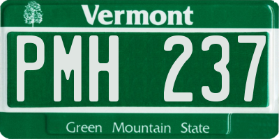 VT license plate PMH237