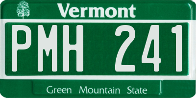 VT license plate PMH241