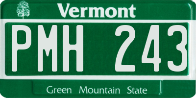 VT license plate PMH243