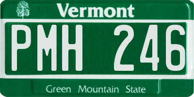 VT license plate PMH246