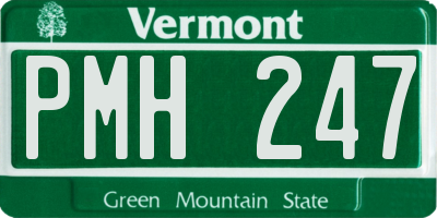 VT license plate PMH247