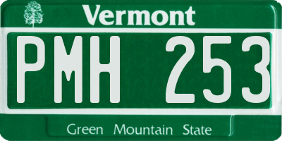 VT license plate PMH253