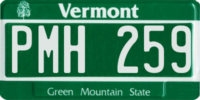 VT license plate PMH259