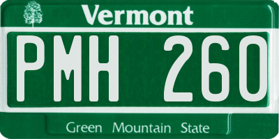 VT license plate PMH260