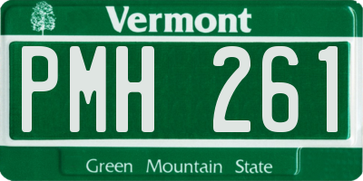 VT license plate PMH261