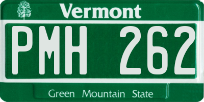 VT license plate PMH262
