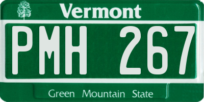 VT license plate PMH267