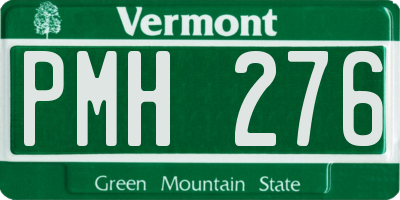 VT license plate PMH276