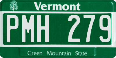 VT license plate PMH279