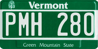 VT license plate PMH280
