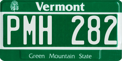 VT license plate PMH282