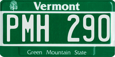 VT license plate PMH290