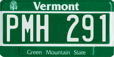 VT license plate PMH291