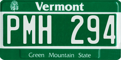 VT license plate PMH294