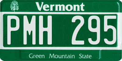 VT license plate PMH295