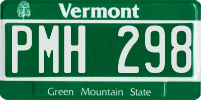 VT license plate PMH298