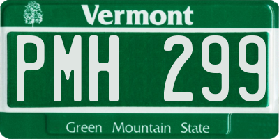 VT license plate PMH299