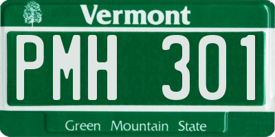 VT license plate PMH301