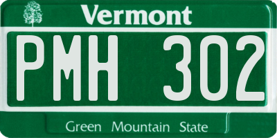 VT license plate PMH302