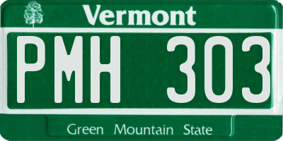 VT license plate PMH303