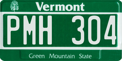 VT license plate PMH304