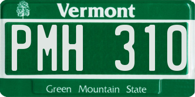 VT license plate PMH310