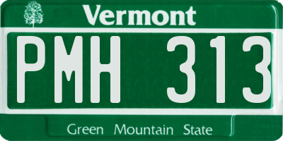 VT license plate PMH313