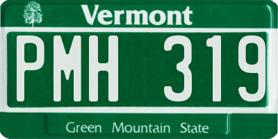 VT license plate PMH319
