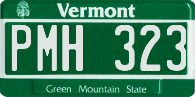 VT license plate PMH323