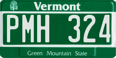 VT license plate PMH324