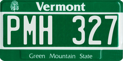 VT license plate PMH327