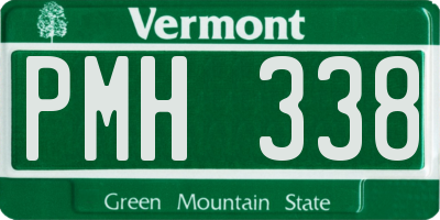 VT license plate PMH338