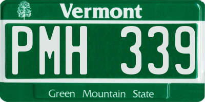 VT license plate PMH339