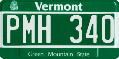 VT license plate PMH340