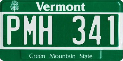 VT license plate PMH341