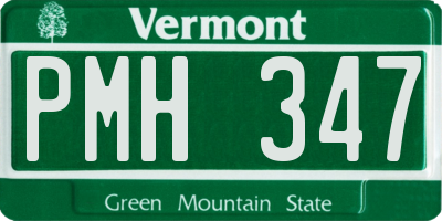 VT license plate PMH347