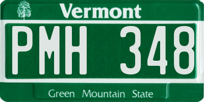 VT license plate PMH348