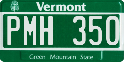VT license plate PMH350