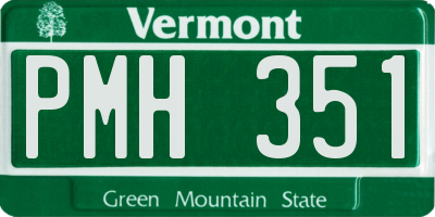 VT license plate PMH351
