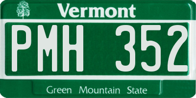 VT license plate PMH352
