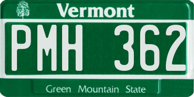 VT license plate PMH362