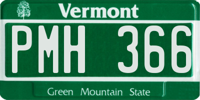 VT license plate PMH366