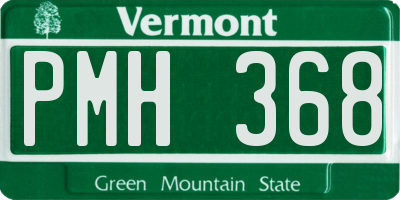 VT license plate PMH368