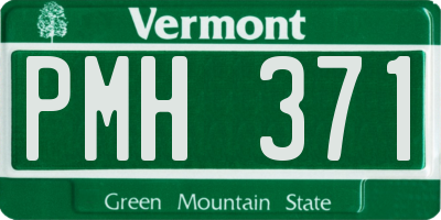 VT license plate PMH371